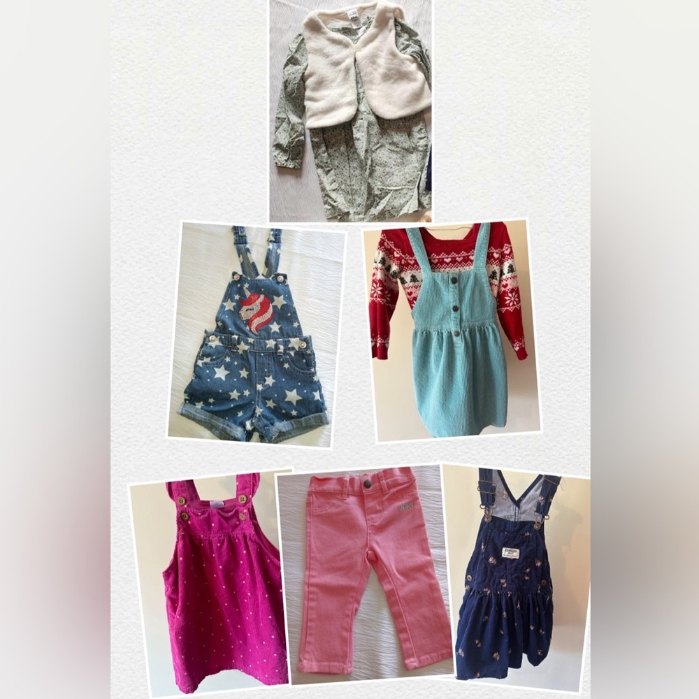 Clothing girl  lot Size 12 to 24  months  ( 7 pieces)